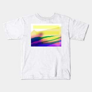 Tropical Abstract Wave Art Kids T-Shirt